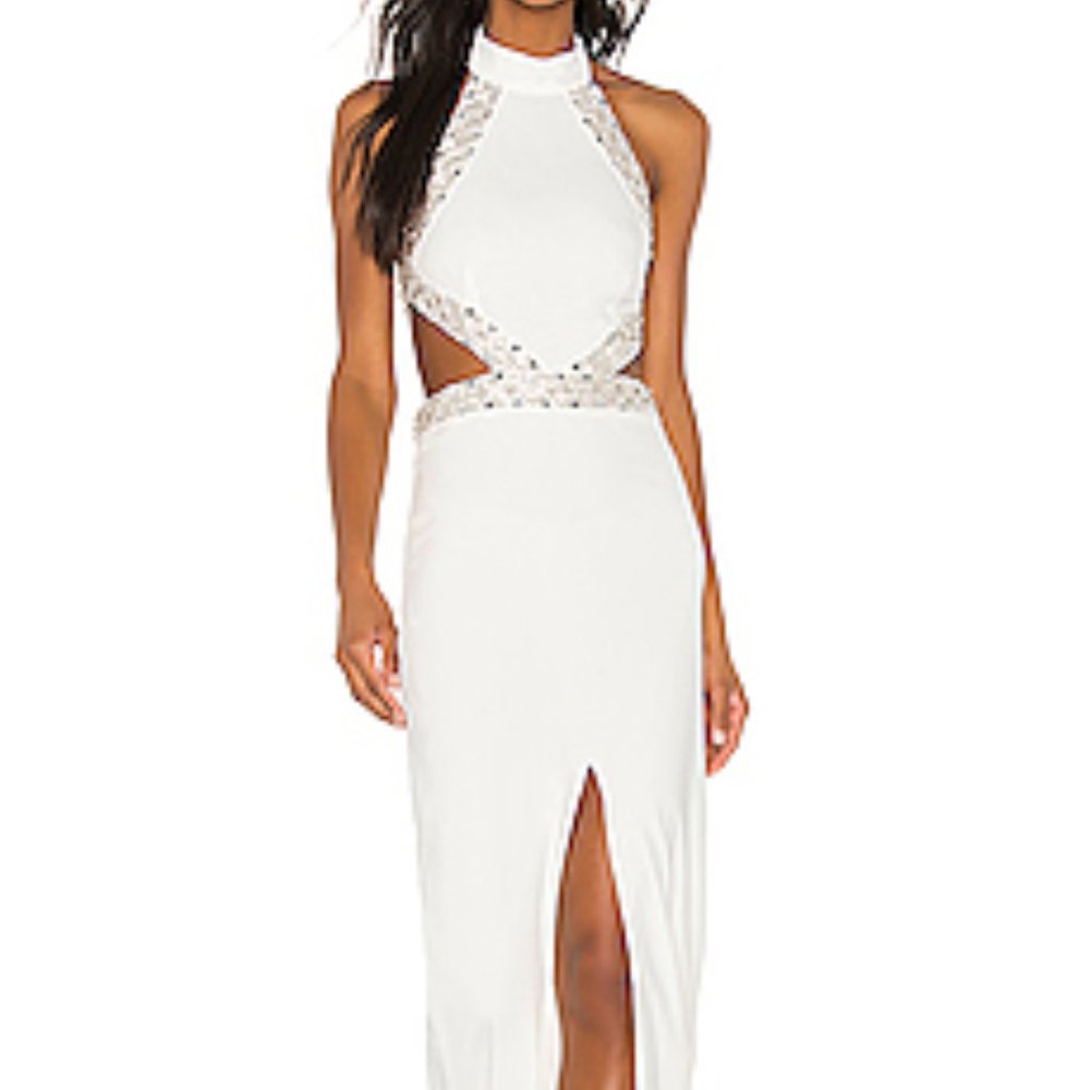 NWT NBD X Revolve Nicolina Gown In White - Picture 2 of 11